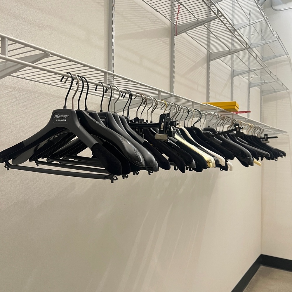50+ Designer & Department Store Coat Hangers Assorted Chanel YSL Moschino